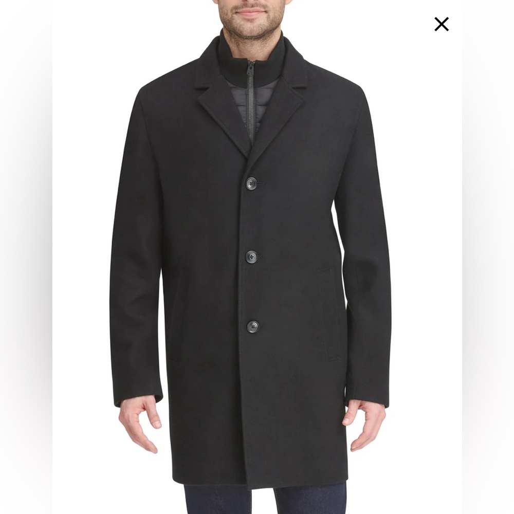 Dockers Wool Blend Top Coat with Bib